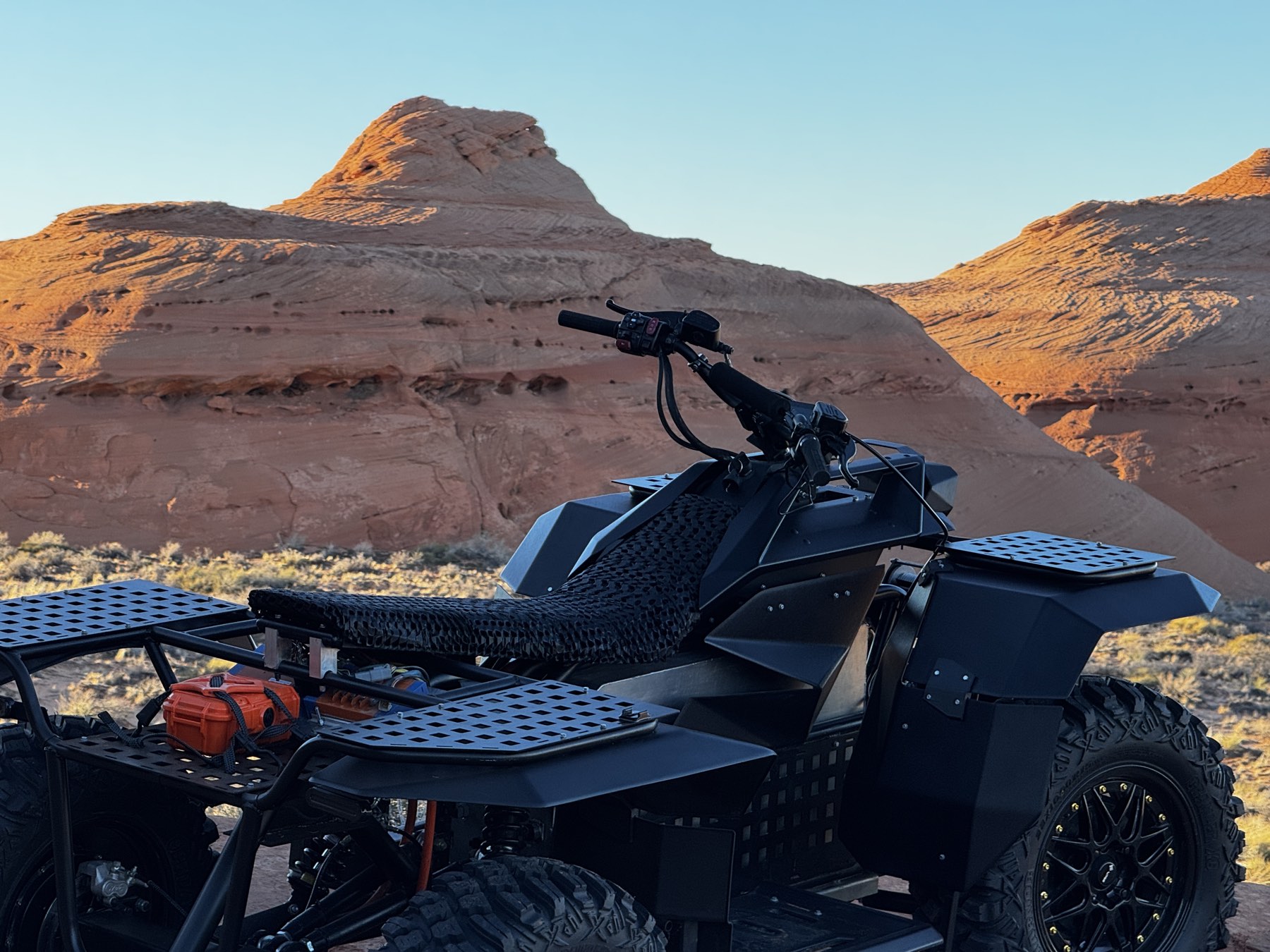 EQUAD in the field, cargo racks and tool mounts